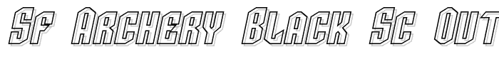 SF Archery Black SC Outline Oblique font